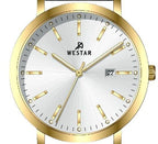 Westar Profile Leather Strap Silver Dial Quartz 50216GPN107 Men's Watch