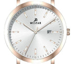 Westar Profile Leather Strap Silver Dial Quartz 50216PPN627 Men's Watch