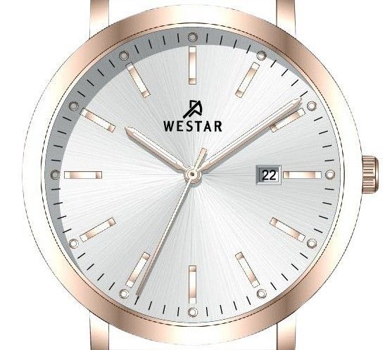Westar Profile Leather Strap Silver Dial Quartz 50216PPN627 Men's Watch