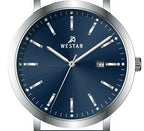 Westar Profile Leather Strap Blue Dial Quartz 50216STN144 Men's Watch