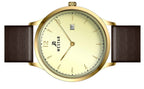 Westar Profile Leather Strap Light Champagne Dial Quartz 50217GPN122 Men's Watch