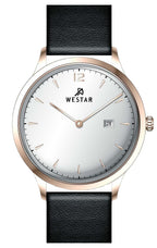 Westar Profile Leather Strap Silver Dial Quartz 50217PPN607 Men's Watch