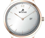 Westar Profile Leather Strap Silver Dial Quartz 50217PPN607 Men's Watch