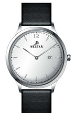 Westar Profile Leather Strap Silver Dial Quartz 50217STN107 Men's Watch