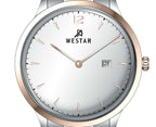 Westar Profile Edelstahl Silbernes Zifferblatt Quarz 50218SPN607 Herrenuhr