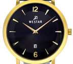 Westar Profile Leather Strap Black Dial Quartz 50219GPN103 Men's Watch
