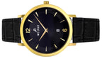 Westar Profile Leather Strap Black Dial Quartz 50219GPN103 Men's Watch
