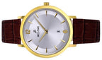 Westar Profile Leather Strap Silver Dial Quartz 50219GPN127 Men's Watch