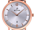 Westar Profile Leather Strap Silver Dial Quartz 50219PPN627 Men's Watch