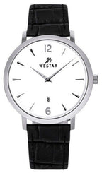 Westar Profile Leather Strap White Dial Quartz 50219STN101 Men's Watch