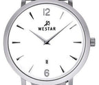Westar Profile Leather Strap White Dial Quartz 50219STN101 Men's Watch