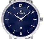 Westar Profile Leather Strap Blue Dial Quartz 50219STN104 Men's Watch
