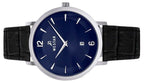 Westar Profile Leather Strap Blue Dial Quartz 50219STN104 Men's Watch