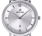 Westar Profile Lederarmband Silbernes Zifferblatt Quarz 50219STN107 Herrenuhr