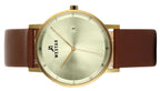Westar Profile Leather Strap Light Champagne Dial Quartz 50221GPN122 Men's Watch
