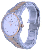 Westar White Dial Two Tone Stainless Steel Quartz 50243 SPN 601 Men's Watch