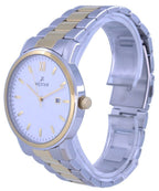 Westar White Dial Two Tone Stainless Steel Quartz 50245 CBN 101 Men's Watch