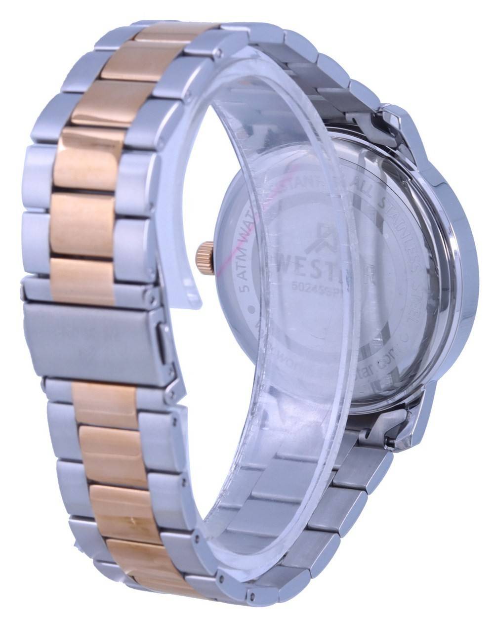 Westar White Dial Two Tone Stainless Steel Quartz 50245 SPN 601 Men's Watch