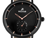 Westar Profile Leather Strap Black Dial Quartz 50246BBN603 Men's Watch