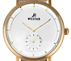 Westar Profile Leather Strap Silver Dial Quartz 50246BZZ187 Men's Watch