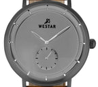 Westar Profile Leather Strap Grey Dial Quartz 50246GGN186 Men's Watch
