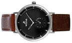 Westar Profile Leather Strap Black Dial Quartz 50246STN123 Men's Watch