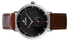 Westar Profile Leather Strap Black Dial Quartz 50246STN623 Men's Watch