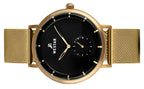 Westar Profile Goldfarbenes Edelstahl Schwarzes Zifferblatt Quarz 50247BZZ103 Herrenuhr