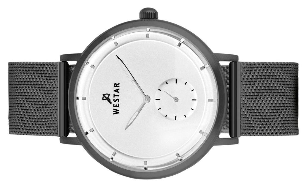 Westar Profile Stainless Steel White Dial Quartz 50247GGN107 Men's Watch
