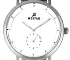 Westar Profile Stainless Steel Mesh White Dial Quartz 50247STN101 Men's Watch