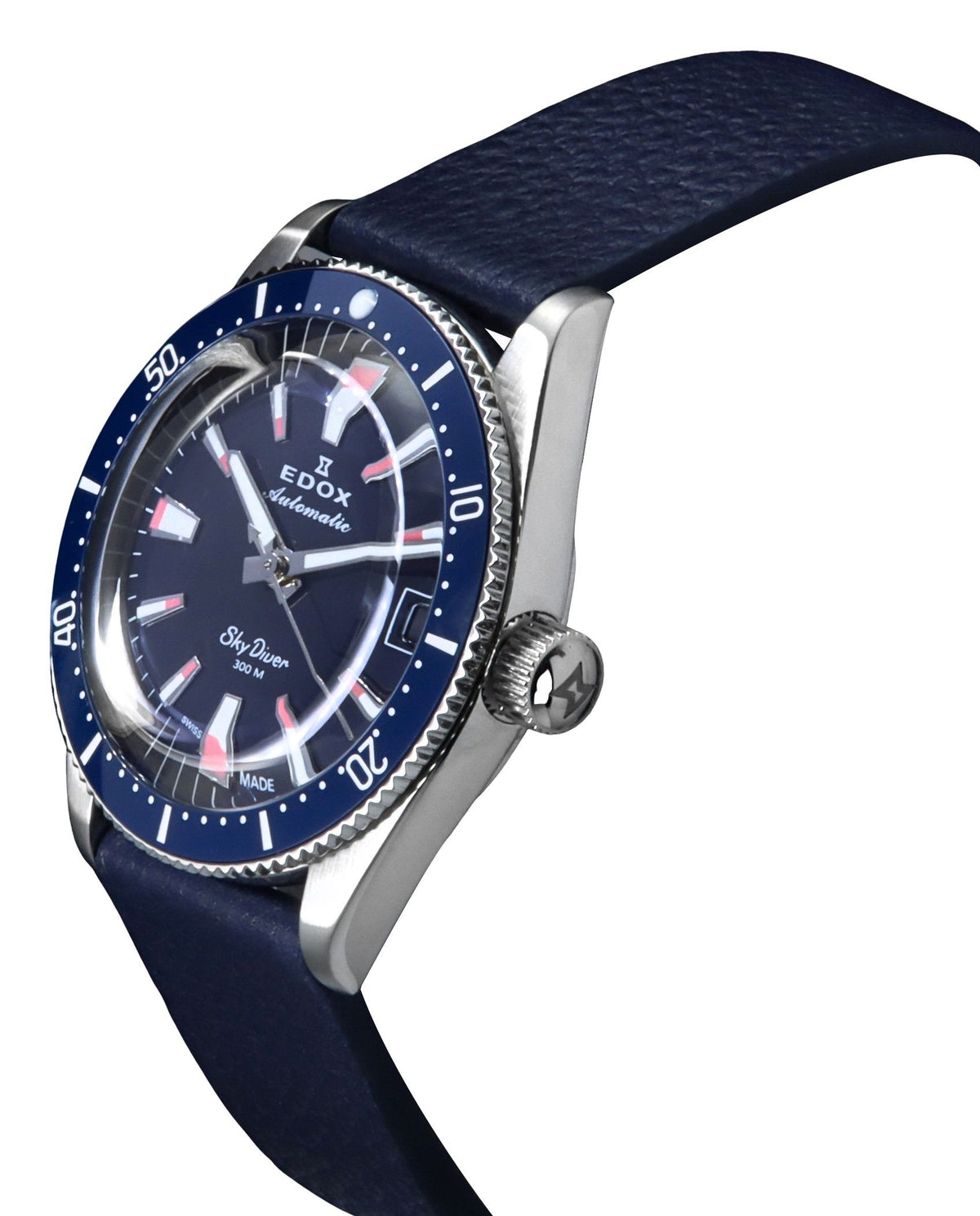 Edox Skydiver Limited Special Blue Dial Automatic Diver's 80131 3BUC BUICO 300M Herenhorloge met extra band
