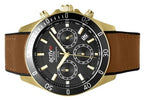 Westar Activ Chronograph Leather Strap Black Dial Quartz 90245GPN183 100M Men's Watch
