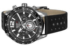 Westar Activ Chronograph Leather Strap Black Dial Quartz 90249SBN103 100M Men's Watch