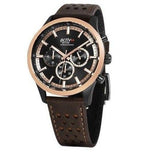 Westar Activ Chronograph Lederarmband Schwarzes Zifferblatt Quarz 90265BPN603 100M Herrenuhr