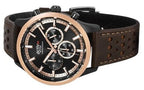 Westar Activ Chronograph Lederarmband Schwarzes Zifferblatt Quarz 90265BPN603 100M Herrenuhr