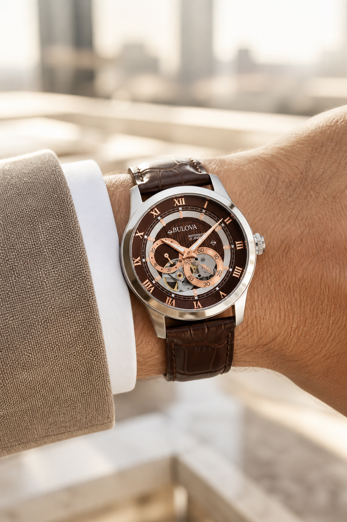 Bulova Sutton Brown Leather 96A120 - view 1