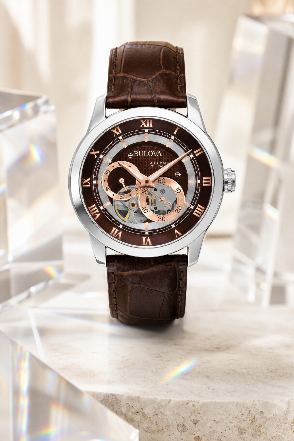 Bulova Sutton Brown Leather 96A120 - view 3