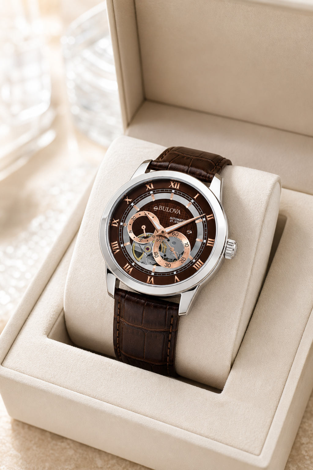 Bulova Sutton Brown Leather 96A120 - view 5