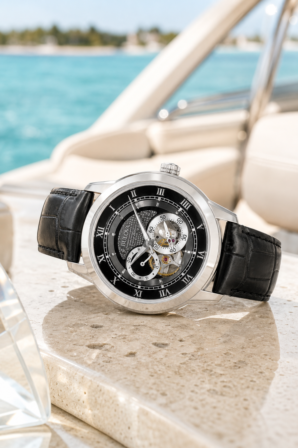 Bulova Sutton Black Leather 96A135 - view 4