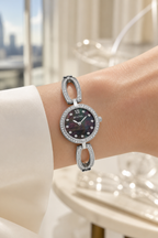 Bulova Crystal Black Open Loop 96L224 Women's - view 1