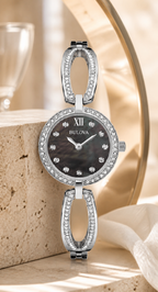 Bulova Crystal Black Open Loop 96L224 Women's - view 2