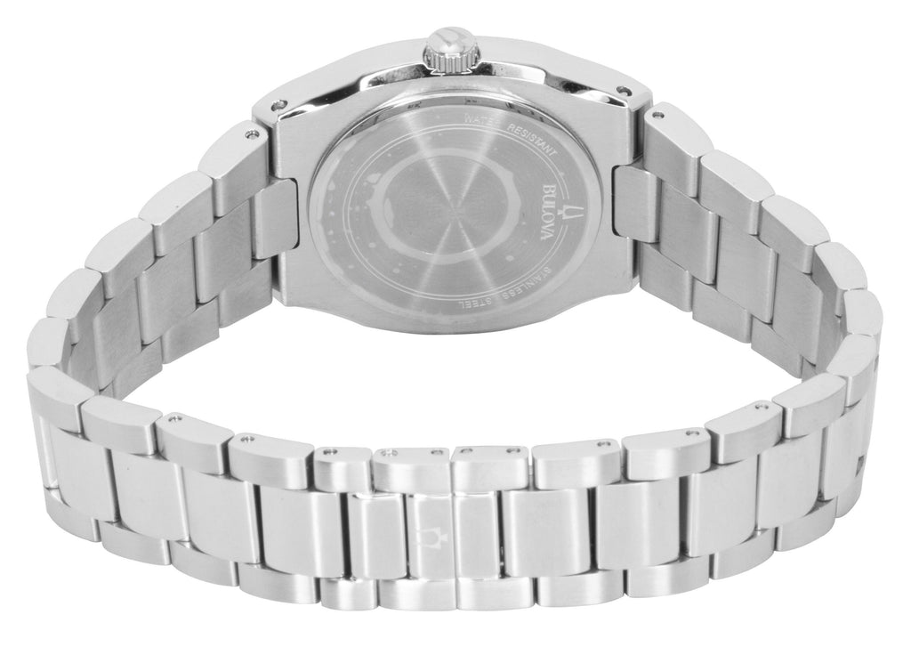 Bulova Surveyor Diamond Stainless Steel Mother Of Pearl Quartz 96R245 Women's Watch