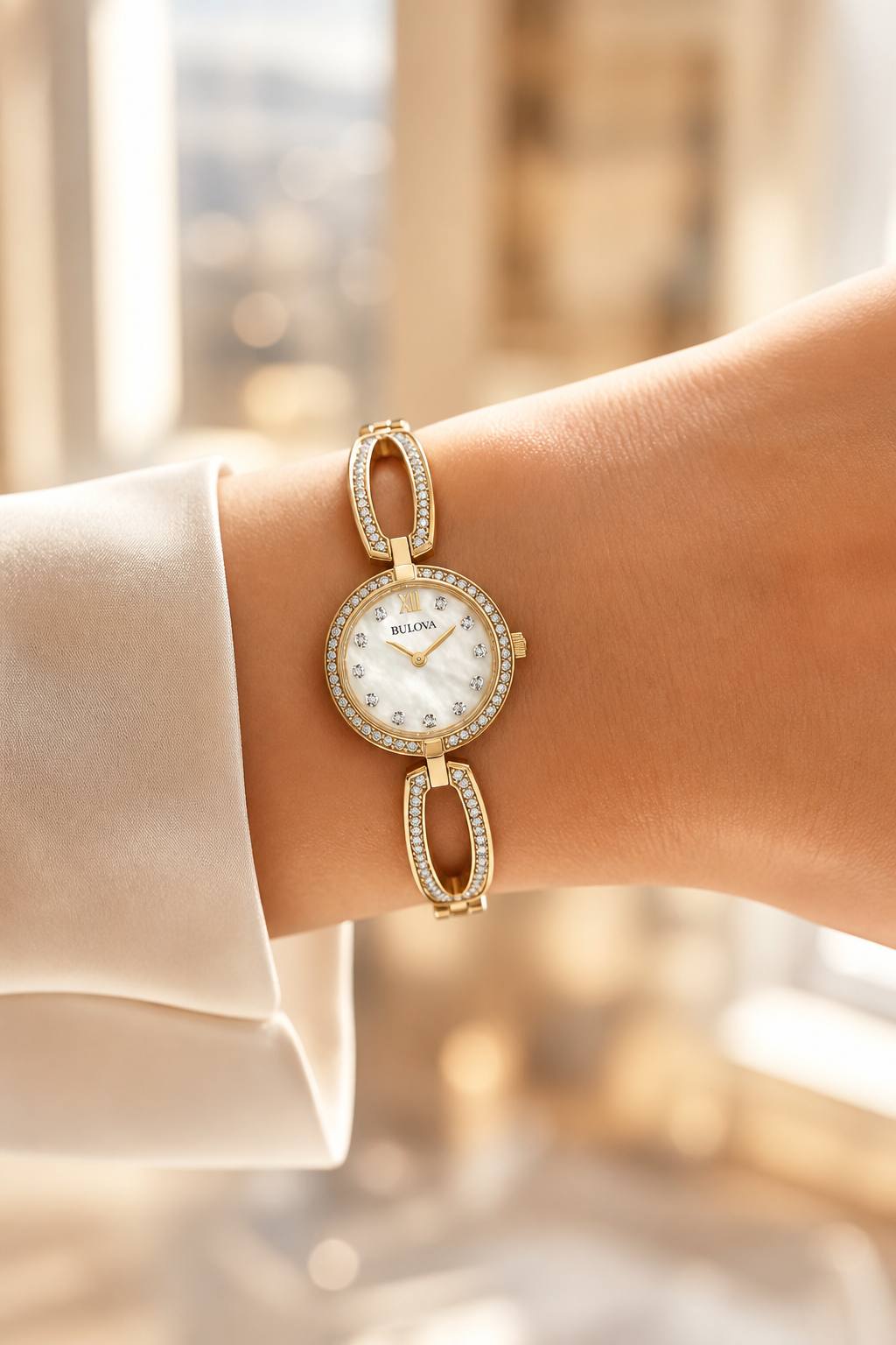 Bulova Crystal Gold Open Loop 98L225 Women's - view 1