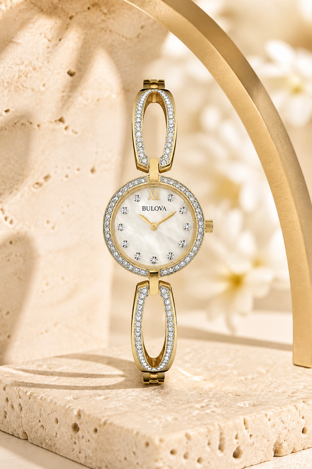 Bulova Crystal Gold Open Loop 98L225 Women's - view 2