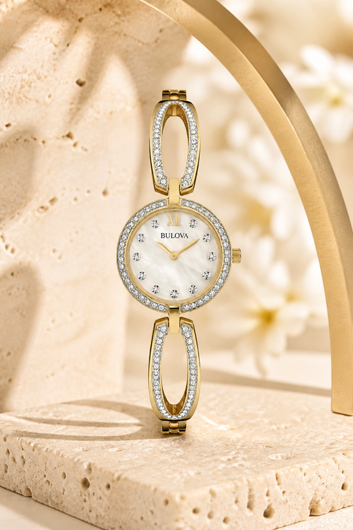 Bulova Crystal Gold Open Loop 98L225 Women's - view 2