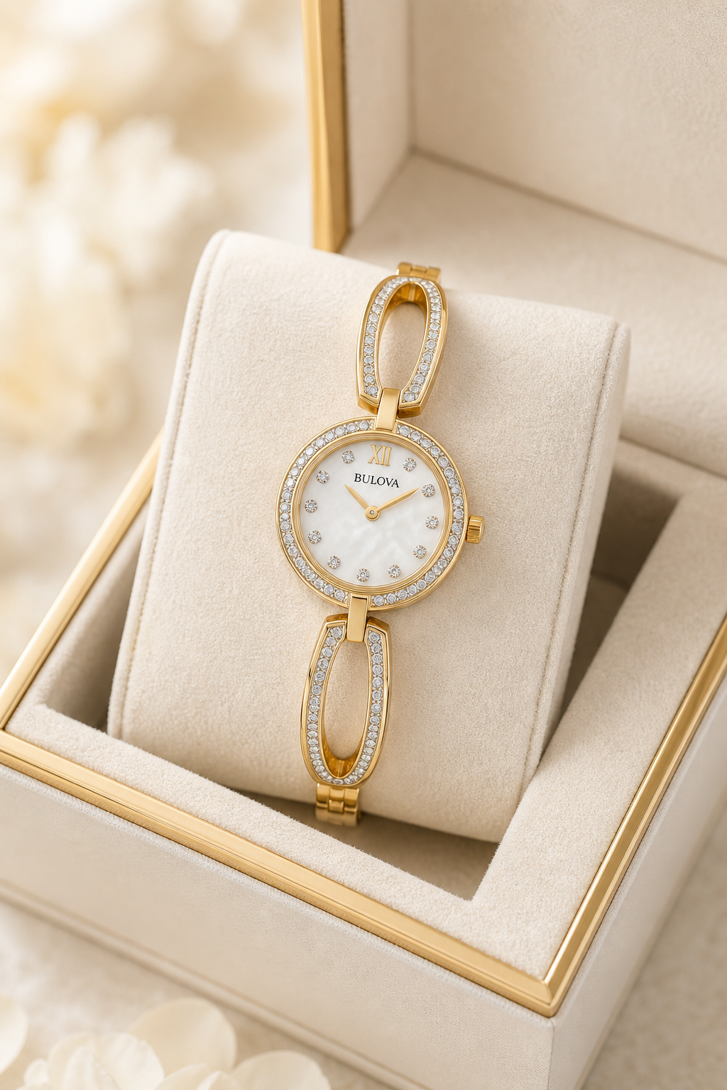 Bulova Crystal Gold Open Loop 98L225 Women's - view 5