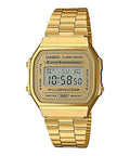 Casio Digital Alarm Chrono Stainless Steel A168WG-9WDF A168WG-9W Unisex Watch