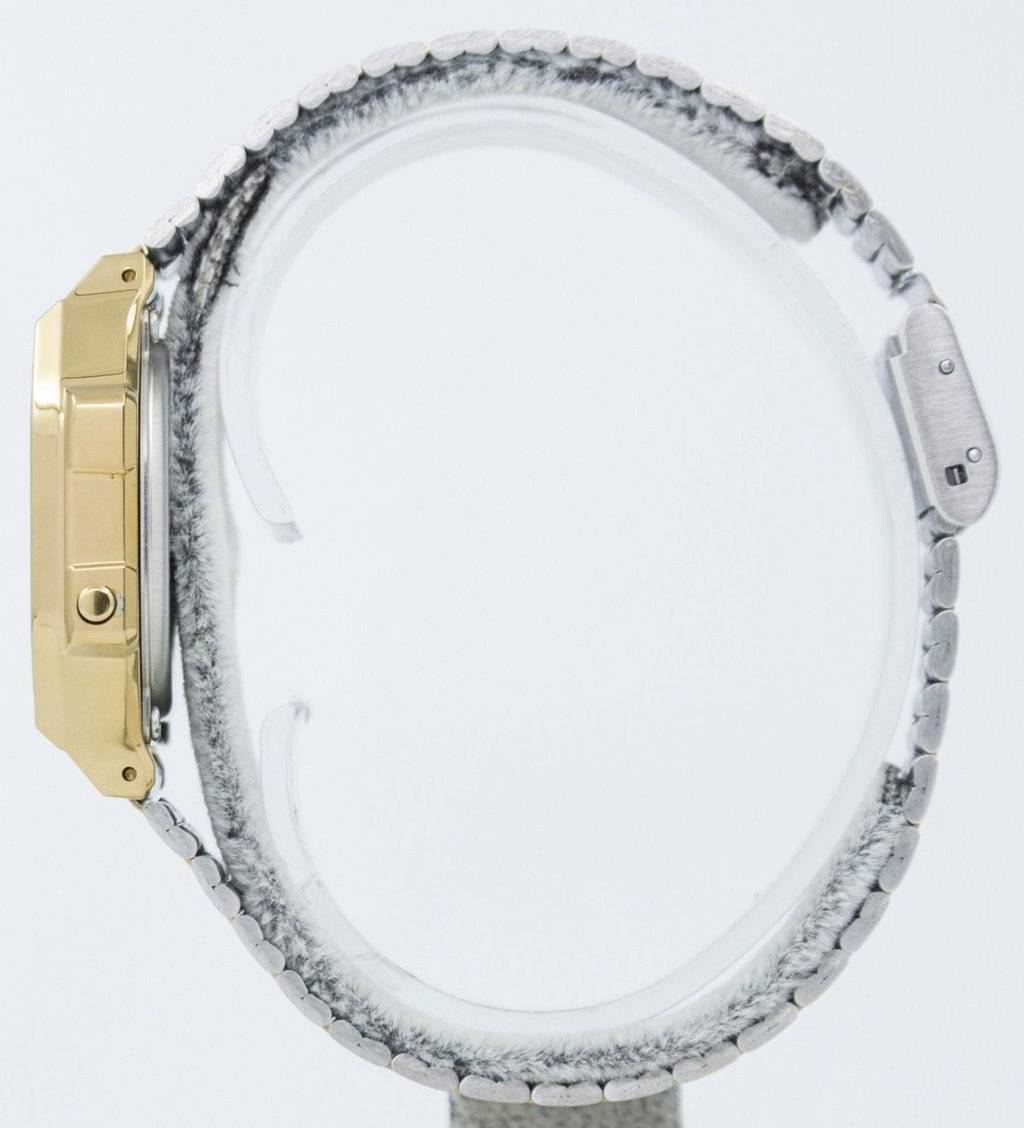 Casio Digital Alarm Chrono Stainless Steel A168WG-9WDF A168WG-9W Unisex Watch