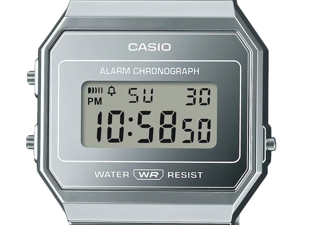 Casio Vintage Digital Stainless Steel Silver Dial Quartz A700WEV-7A Unisex Watch