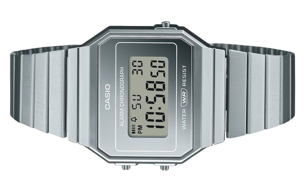 Casio Vintage Digital Stainless Steel Silver Dial Quartz A700WEV-7A Unisex Watch